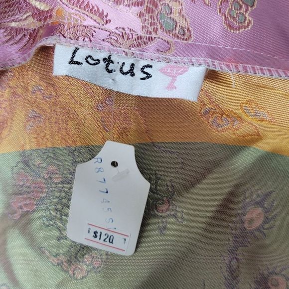 Lotus Women's Pink "Silk" Robe, Sz. Med - Picture 8 of 8